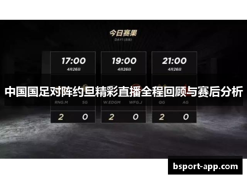中国国足对阵约旦精彩直播全程回顾与赛后分析